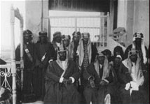 Ibn Saud (seated at left) 