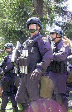 sacramento's state capitol, June 23, 2003 -America's new militarized police state